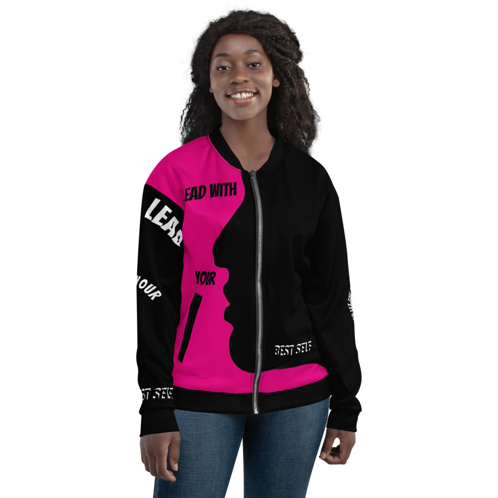LBS Unisex Bomber Jacket - Violet Red