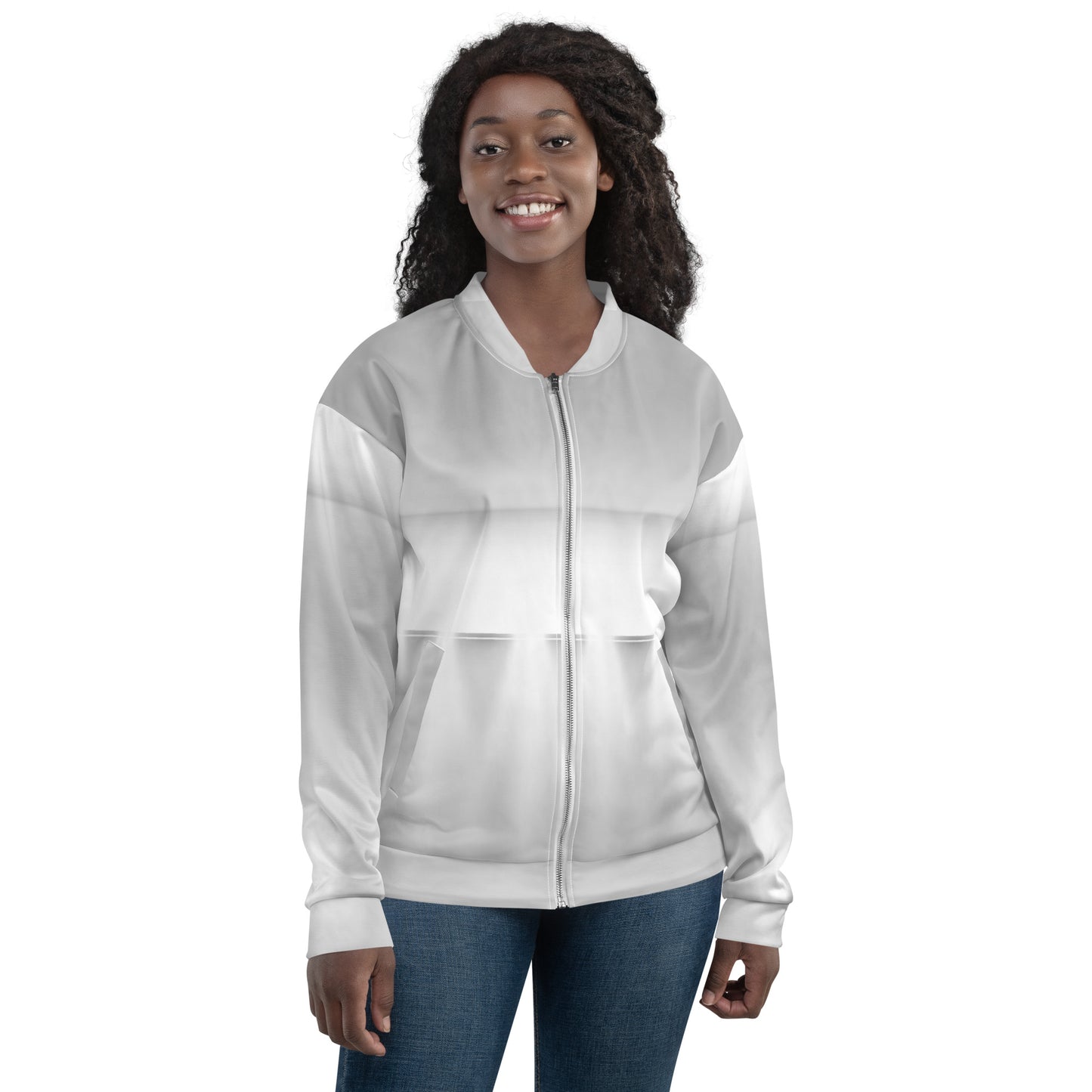 LBS Women's Silver Spotlight Bomber Jacket - White