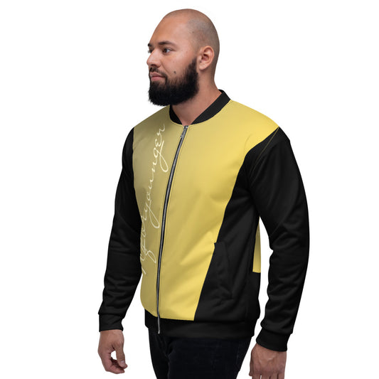 Symphony of Greatness Black Sleeves Unisex Bomber Jacket