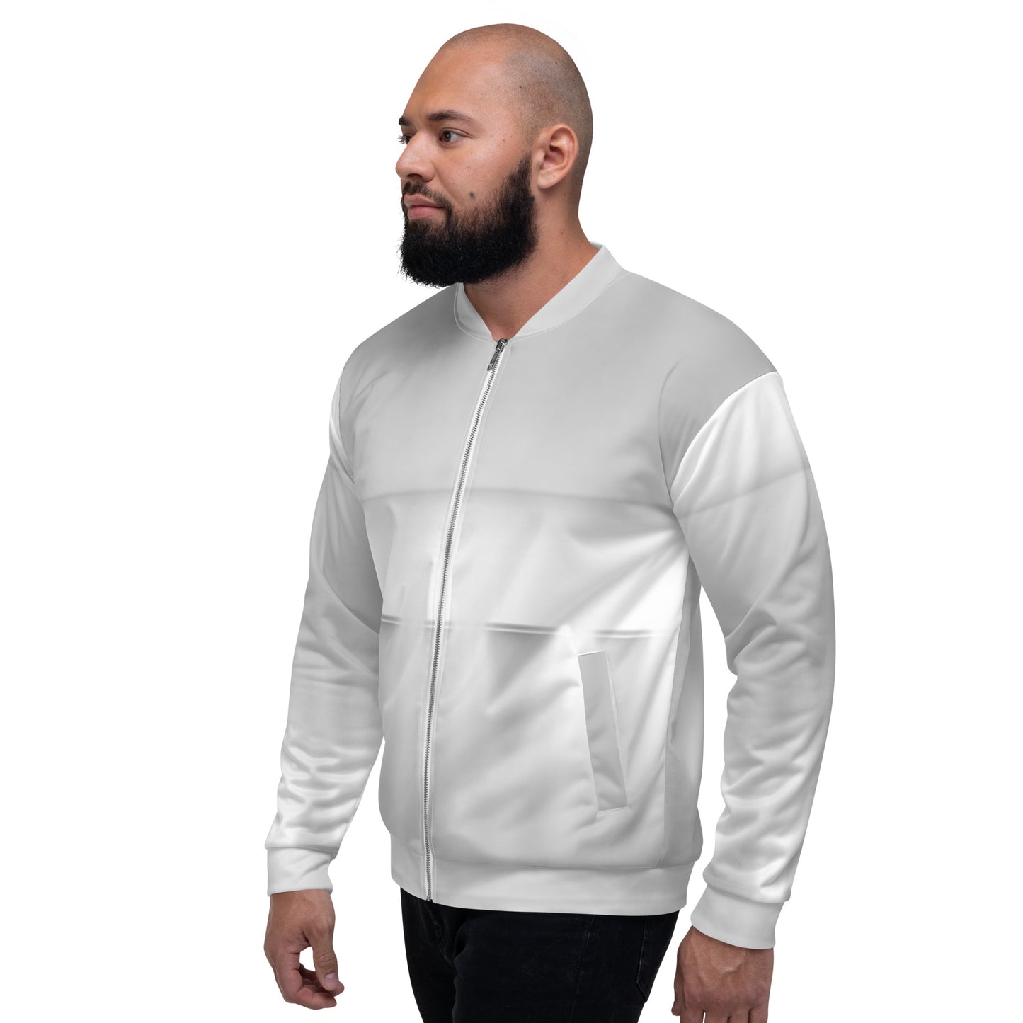LBS Men's Silver Spotlight Bomber Jacket - White