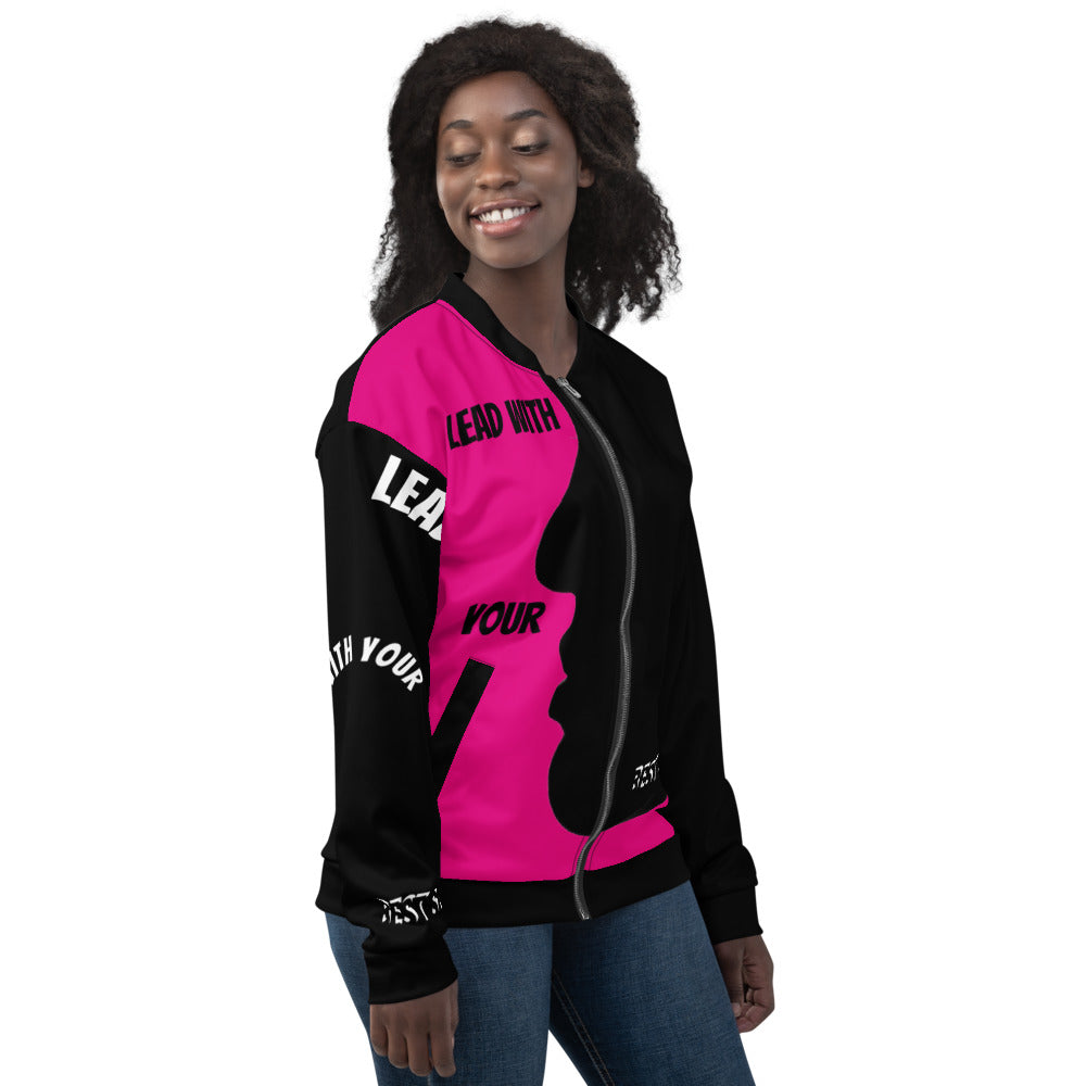 LBS Unisex Bomber Jacket - Violet Red