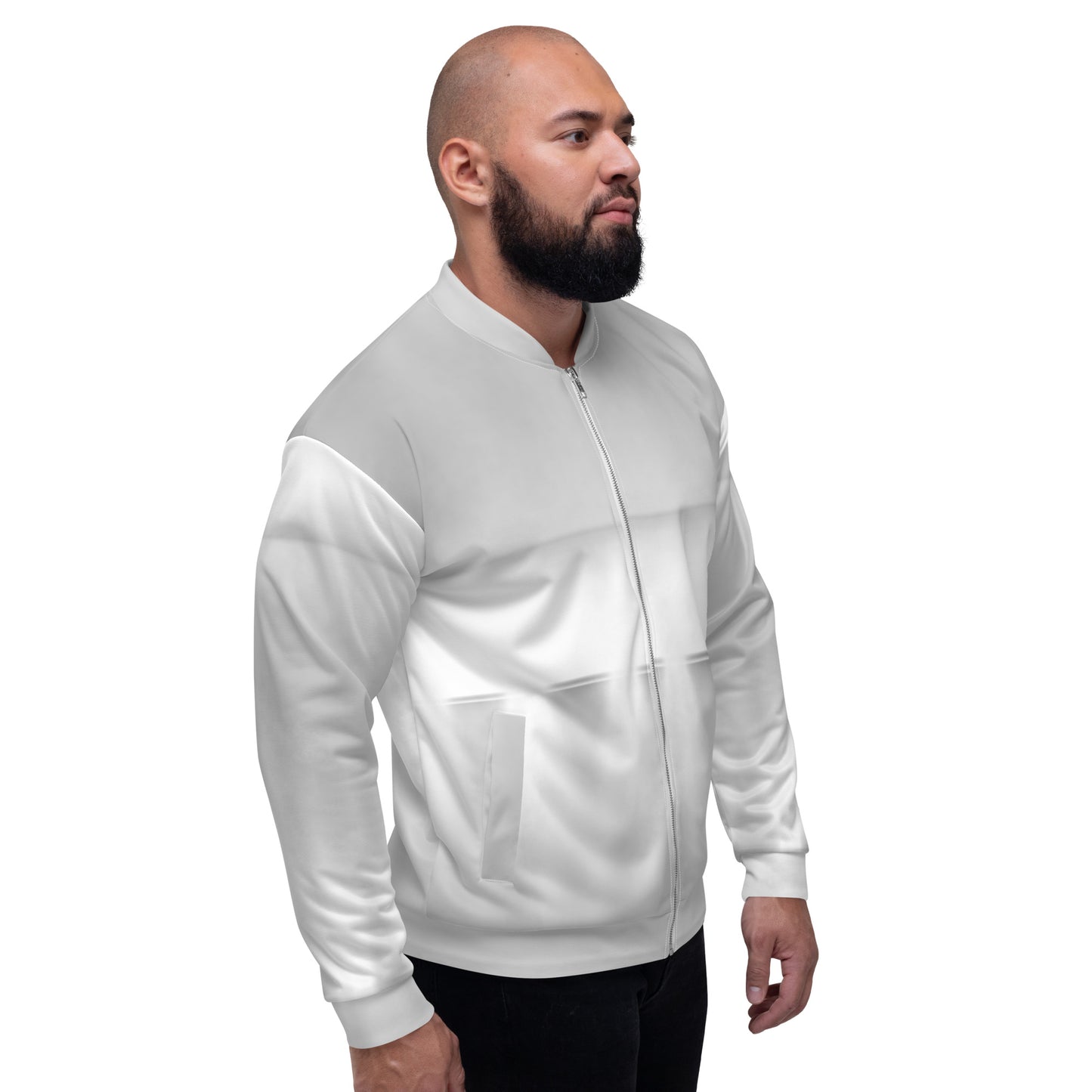 LBS Men's Silver Spotlight Bomber Jacket - White