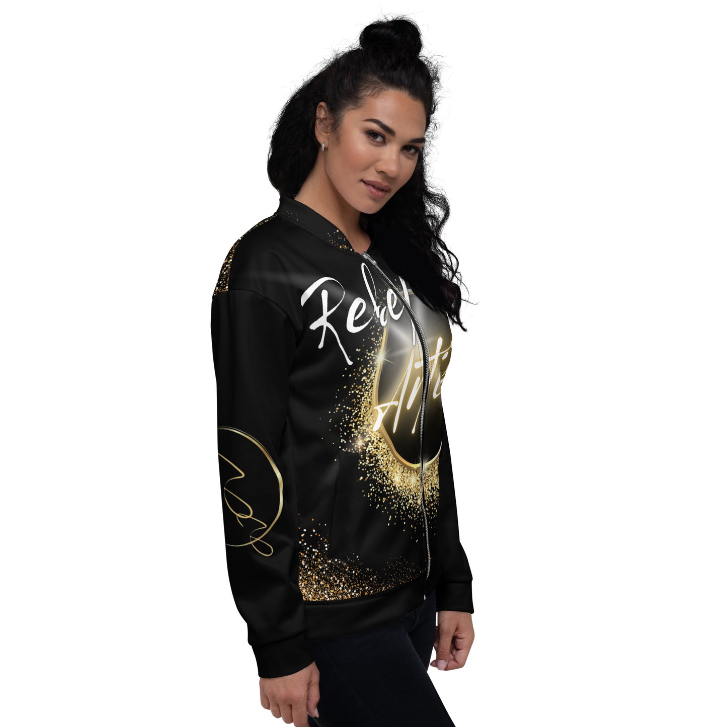 Rebel Artist Unisex Bomber Jacket - Black