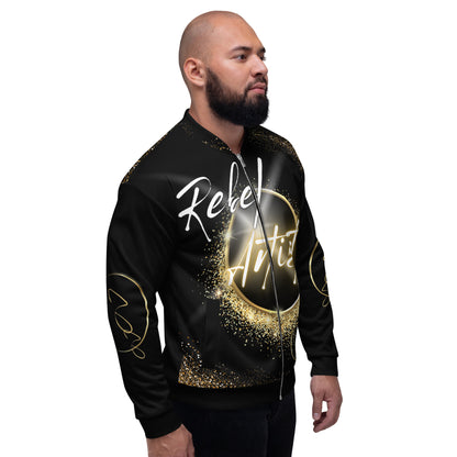 Rebel Artist Unisex Bomber Jacket - Black