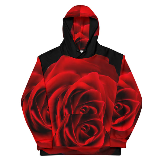 Vibrant Rose Hoodie - Plus Size