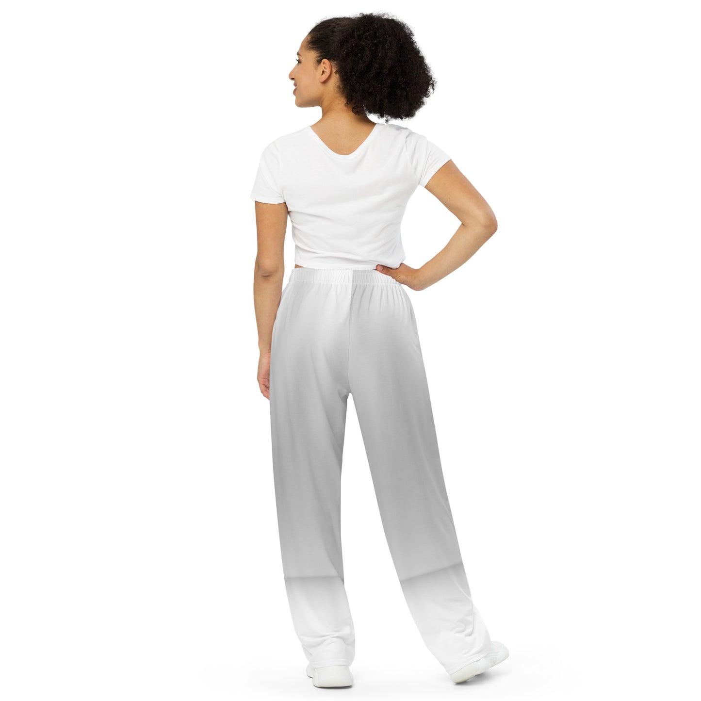 LBS Silver Spotlight Unisex Wide-Leg Pants - White