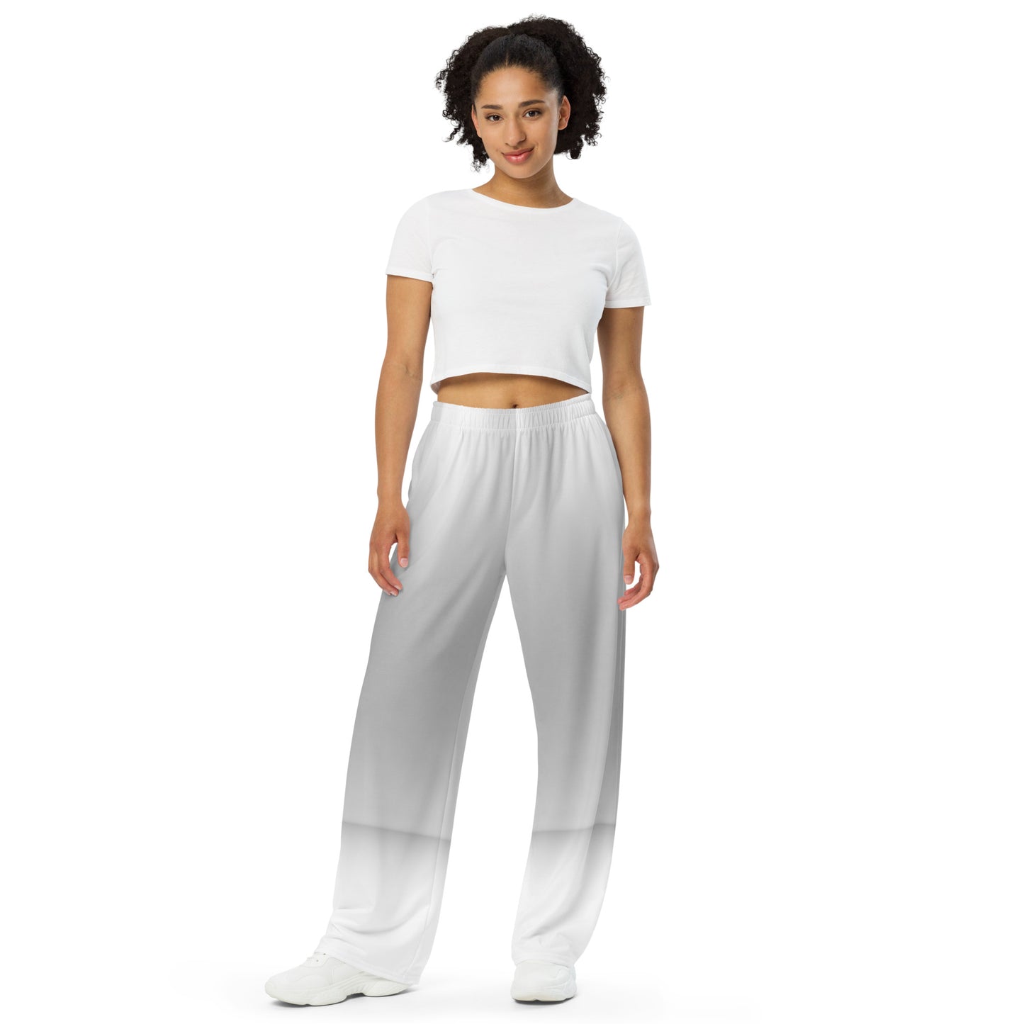 LBS Silver Spotlight Unisex Wide-Leg Pants - White