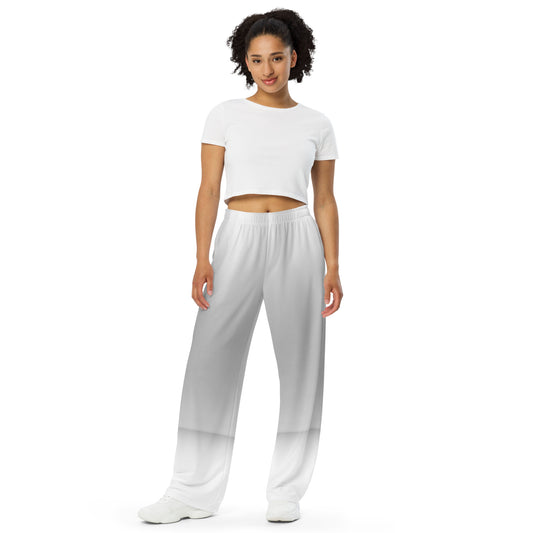 LBS Silver Spotlight Unisex Wide-Leg Pants - White