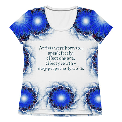 Perpetually Woke Artist Women's Athletic T-Shirt - Plus Size