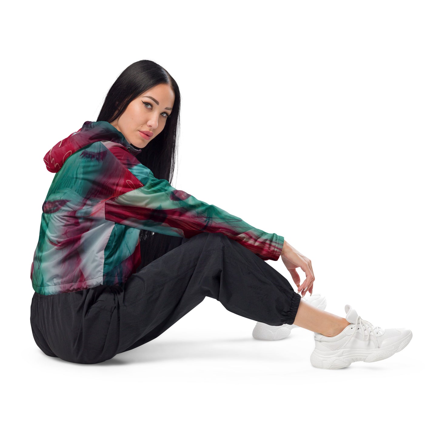 Depression Women’s Cropped Windbreaker D8
