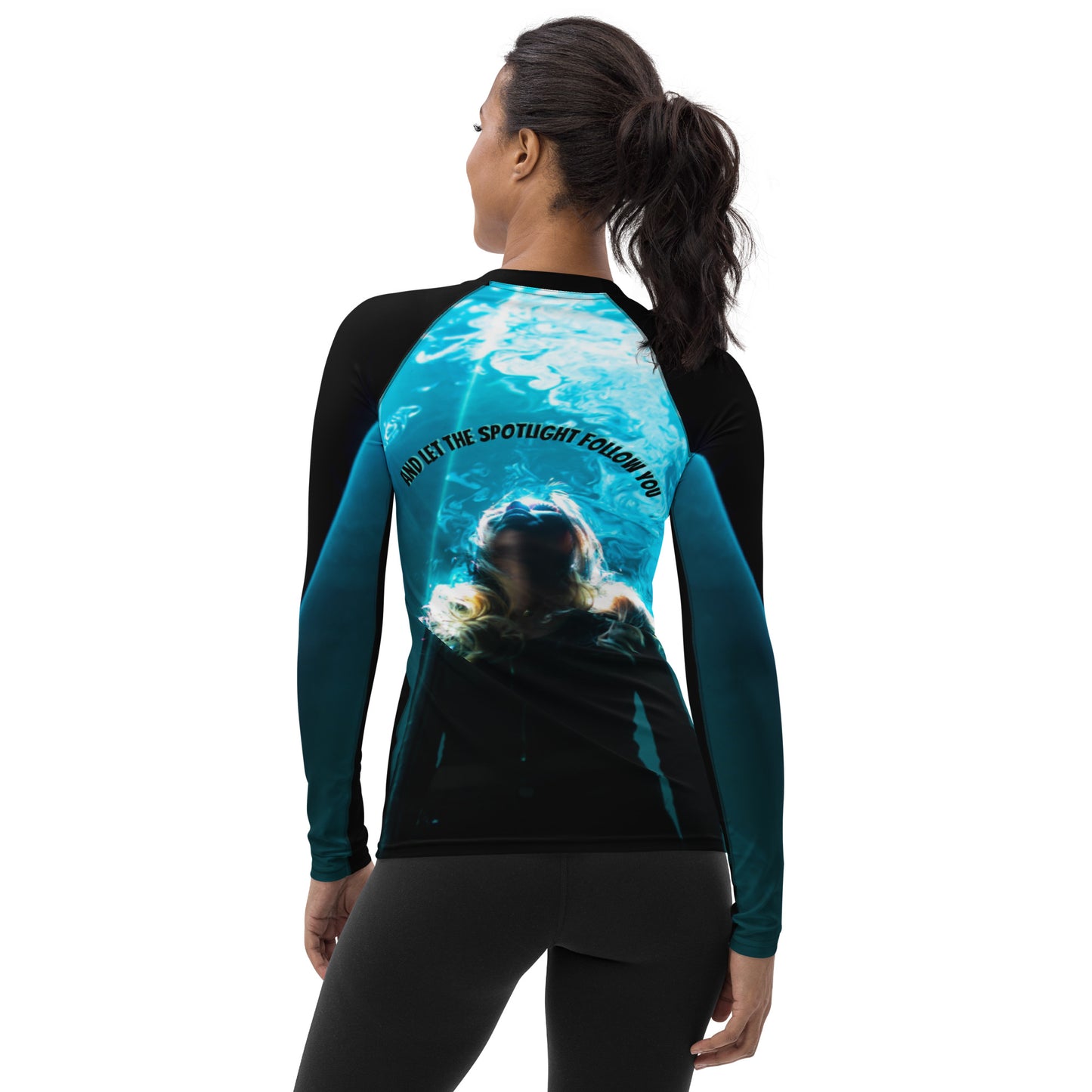 See yourself in the Spotlight in this LBS Women's Aqua Spotlight Rash Guard.