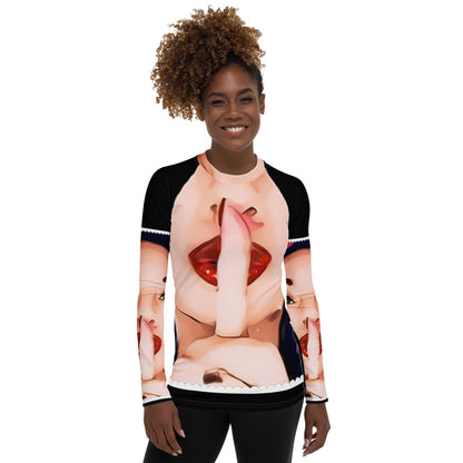 Shhh Women's Rash Guard - BLK - SN4