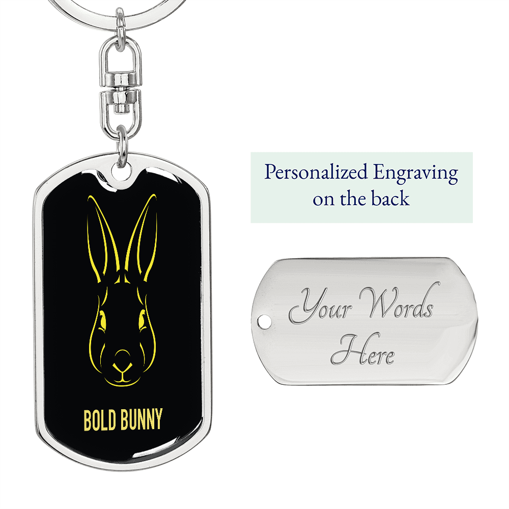 Bold Bunny Keychain - Yellow