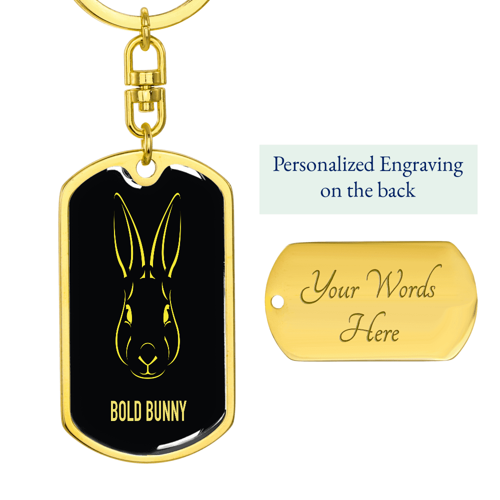 Bold Bunny Keychain - Yellow