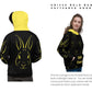Bold Bunny Patterned Unisex Hoodie