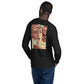 An artist confidently wearing the Dueling Ghosts Long-Sleeve Fitted Crew, showcasing their creativity.
