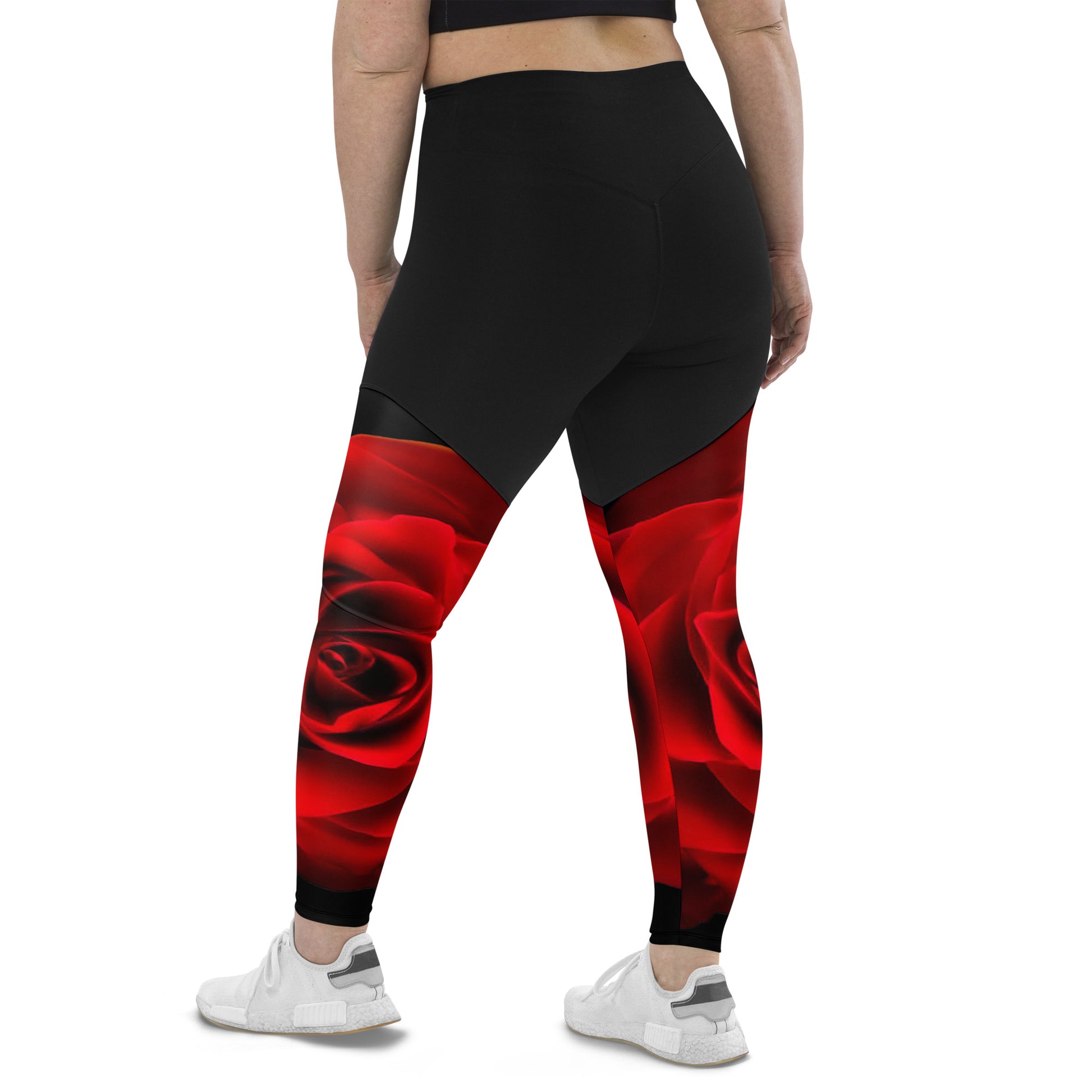 Plus Size Emote Merch from SpotlYght Seeker - Bravo and Roses Sports Leggings for the Female Artist because artists deserve praise.