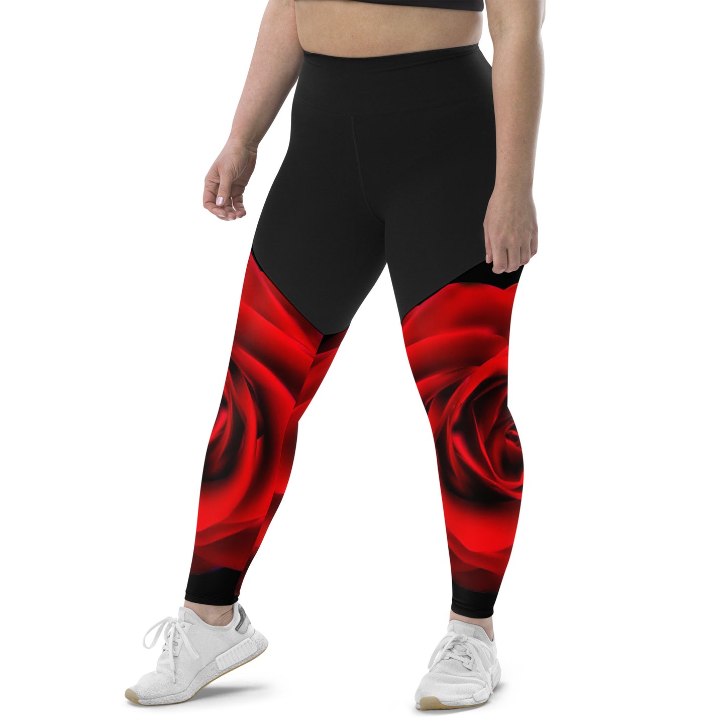 Vibrant Rose Sports Leggings - Plus Size
