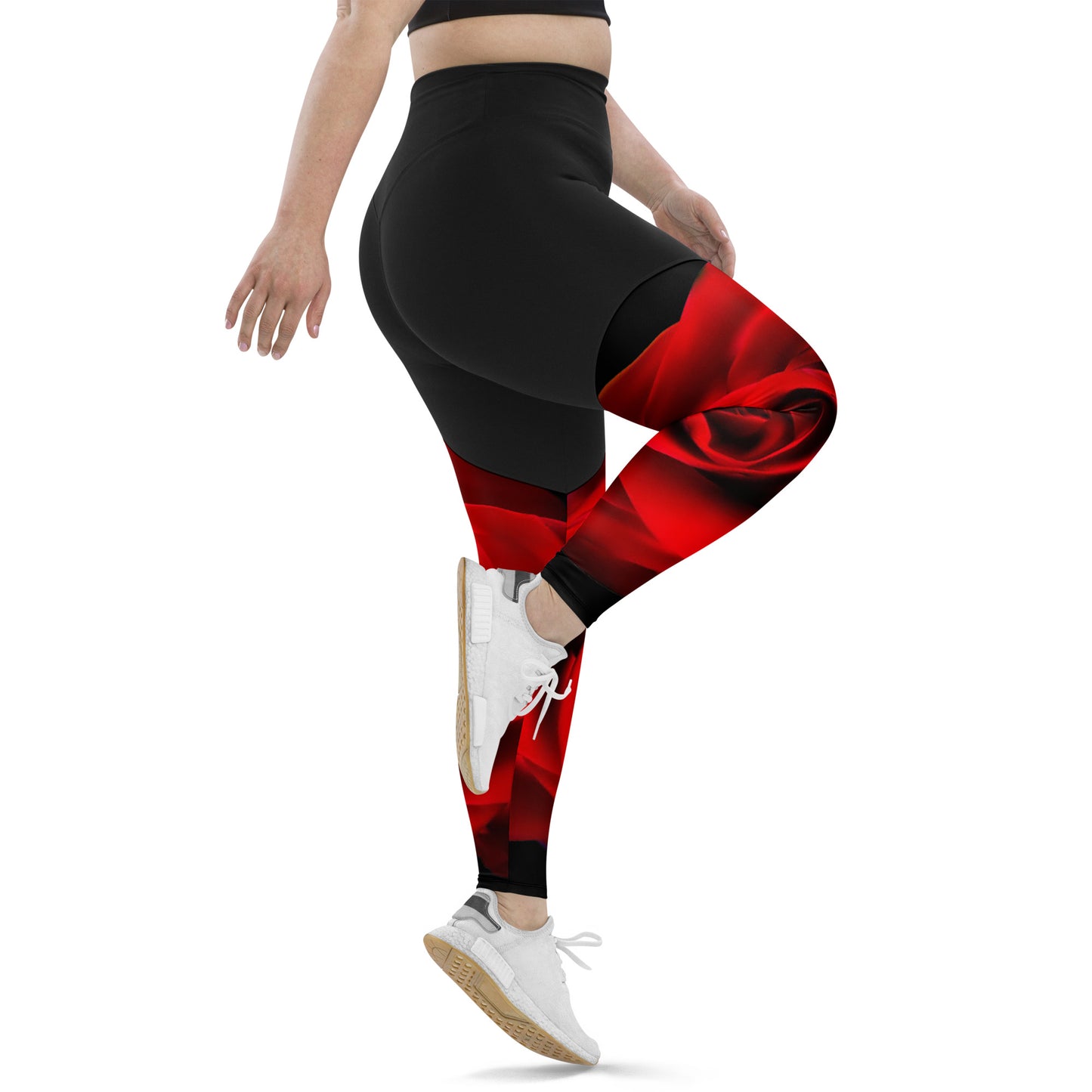 Vibrant Rose Sports Leggings - Plus Size