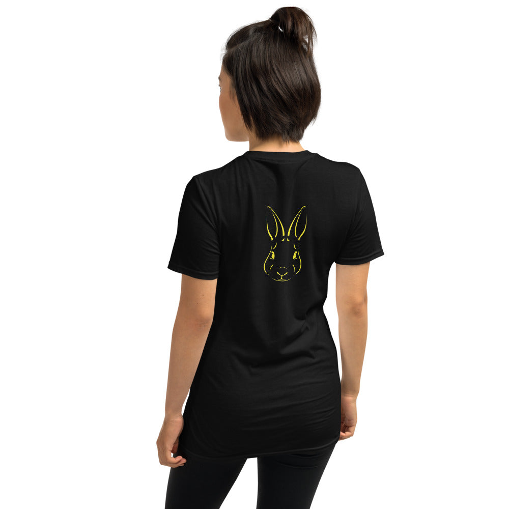 Bold Bunny Short-Sleeve Unisex T-Shirt - Yellow