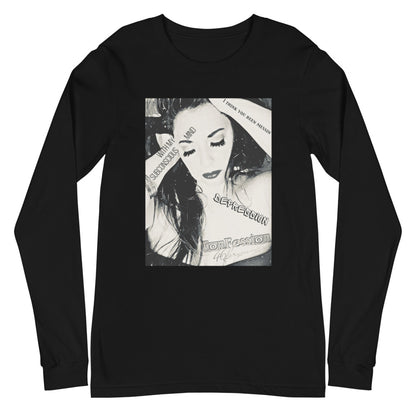 Depression's Confession Unisex Long Sleeve Tee - D1 B&W