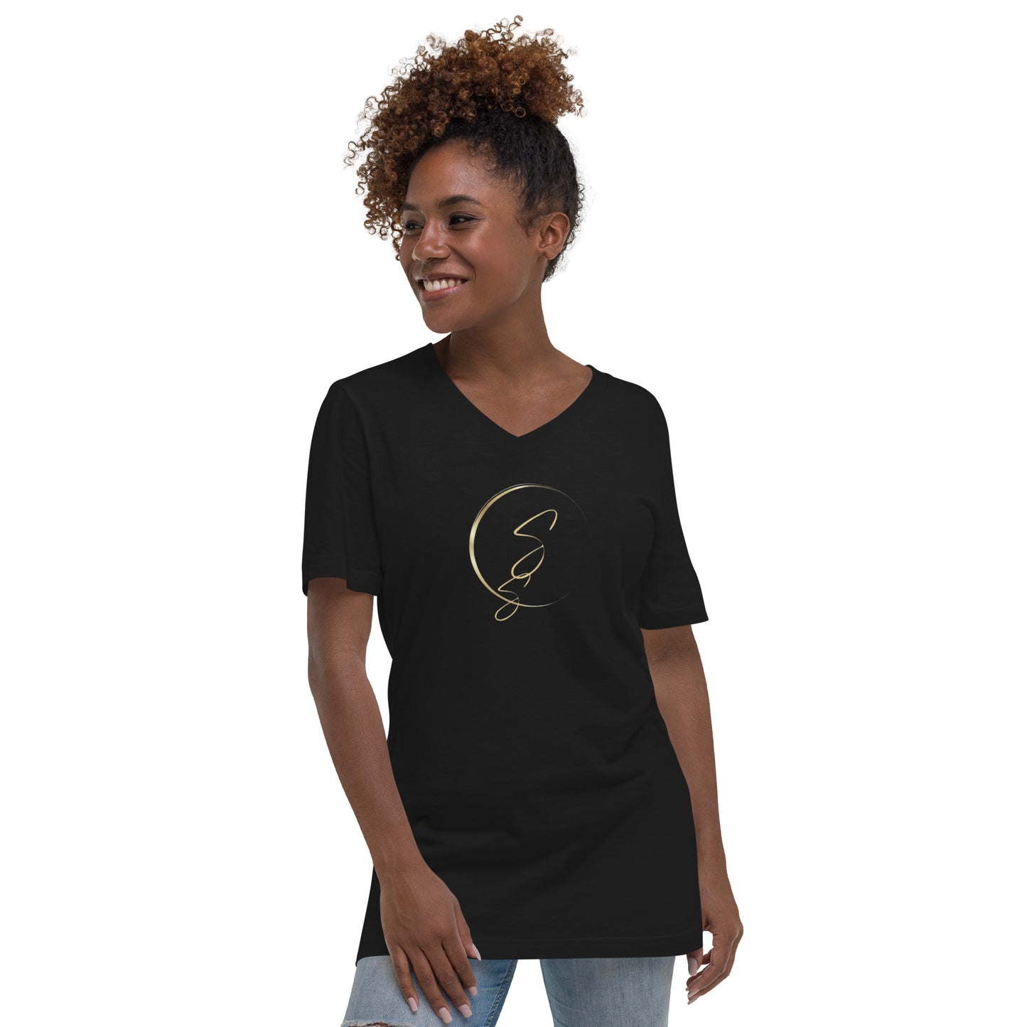 Signature Unisex Short Sleeve V-Neck T-Shirt
