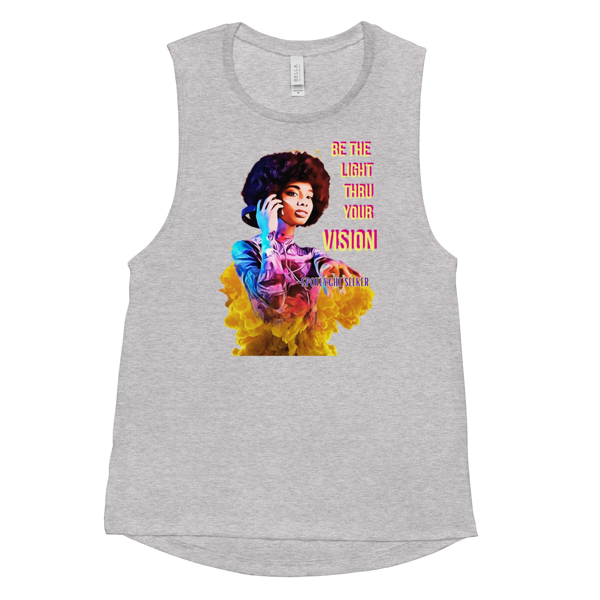 For the female artist - 'Be the Light' inspirational tank tops ✨🎨, designed to ignite creativity and illuminate your path.