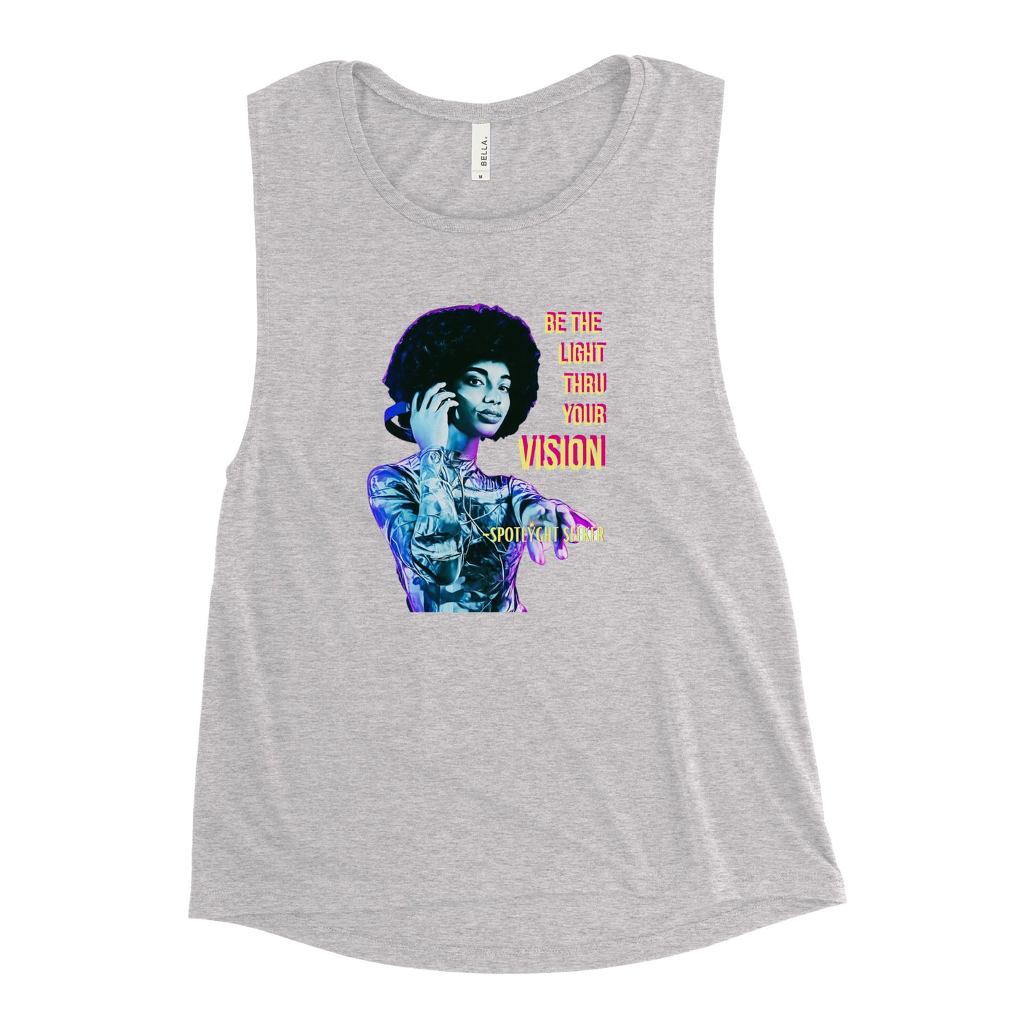 For the female artist - 'Be the Light' inspirational tank tops ✨🎨, designed to ignite creativity and illuminate your path.