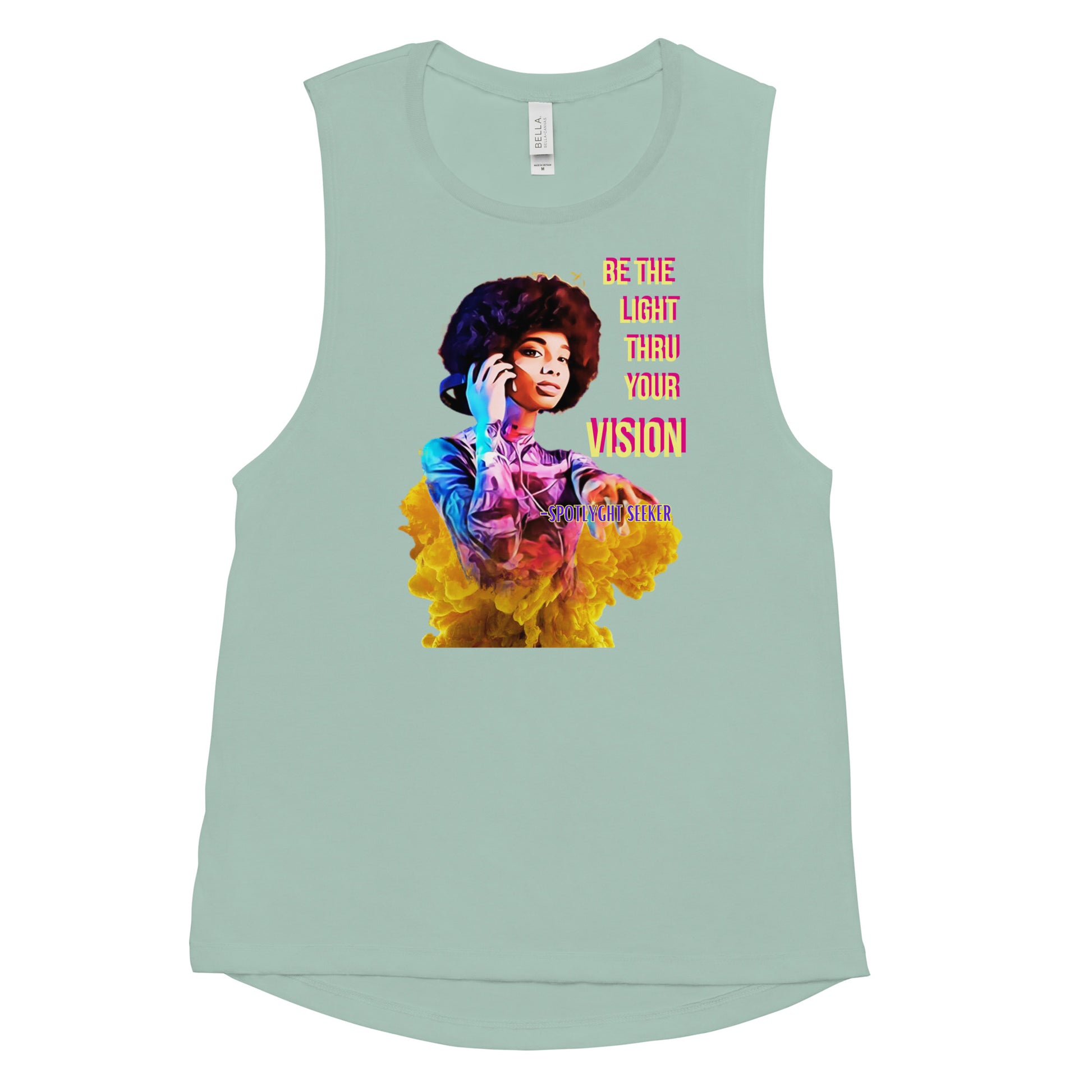 For the female artist - 'Be the Light' inspirational tank tops ✨🎨, designed to ignite creativity and illuminate your path.