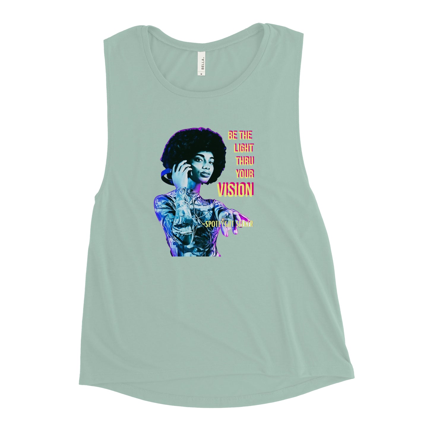 For the female artist - 'Be the Light' inspirational tank tops ✨🎨, designed to ignite creativity and illuminate your path.