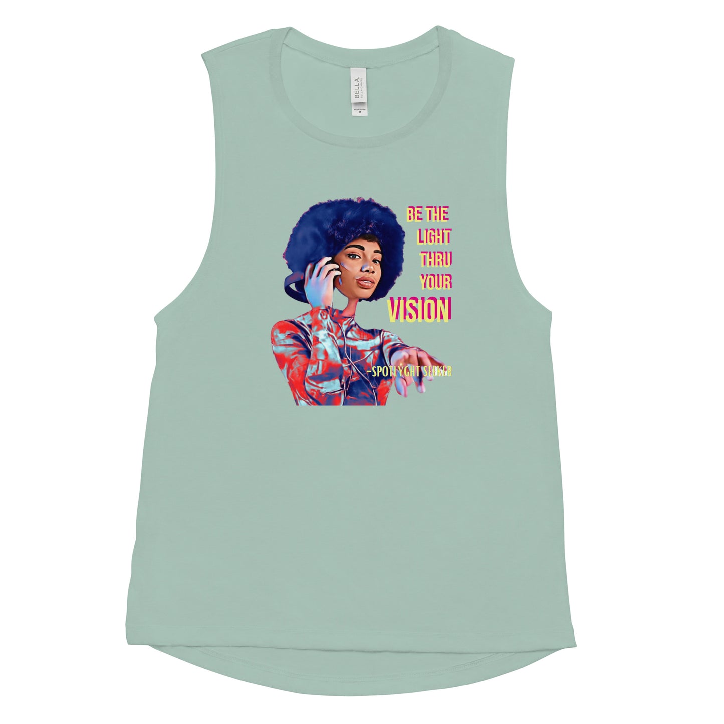 Be the Light Ladies’ Muscle Tank - Women Red