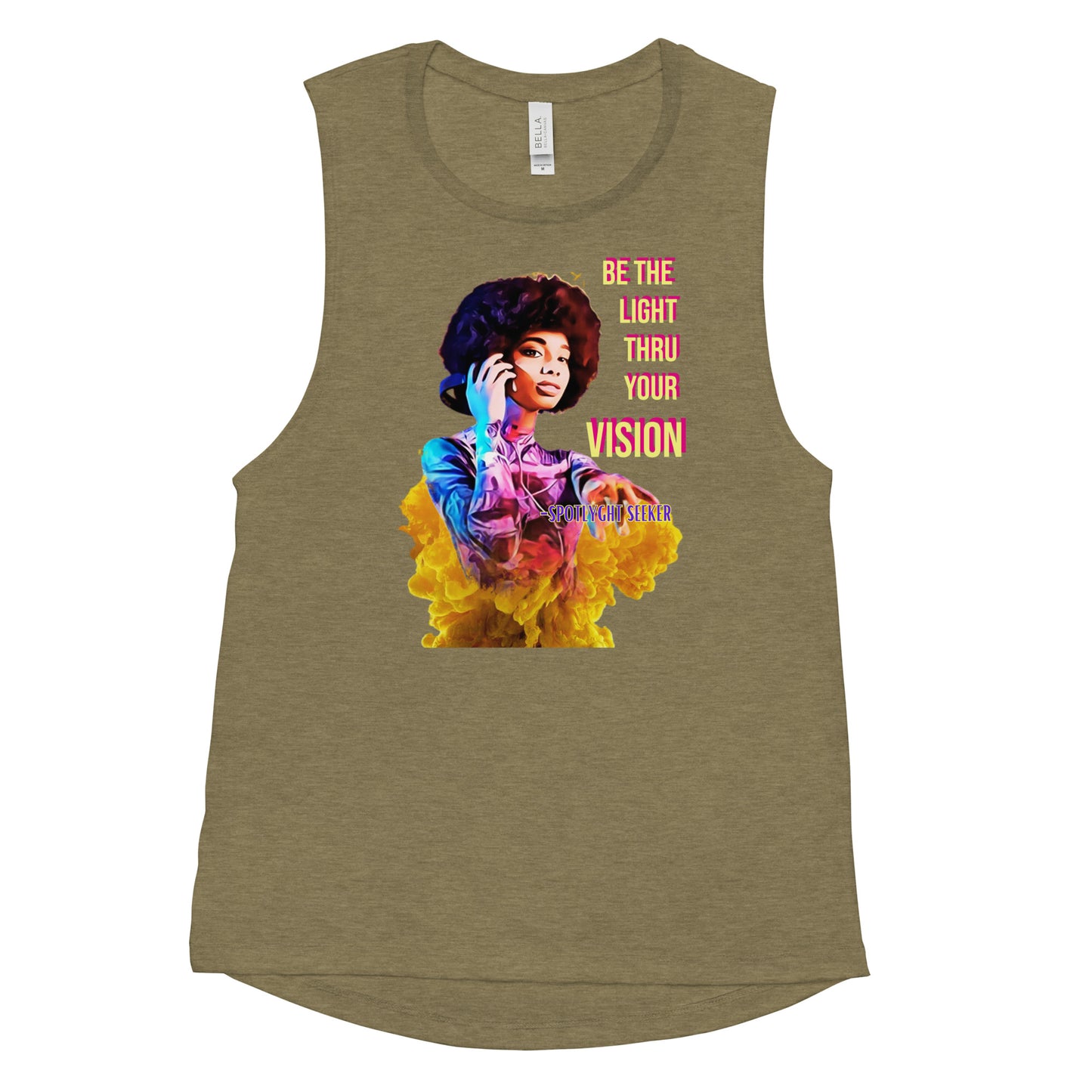 For the female artist - 'Be the Light' inspirational tank tops ✨🎨, designed to ignite creativity and illuminate your path.