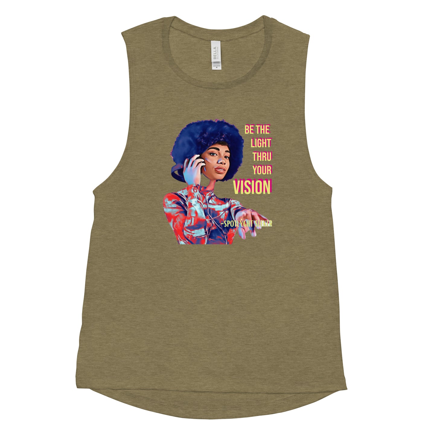 Be the Light Ladies’ Muscle Tank - Women Red