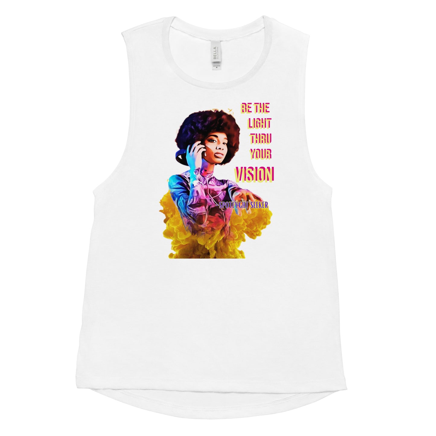 For the female artist - 'Be the Light' inspirational tank tops ✨🎨, designed to ignite creativity and illuminate your path.