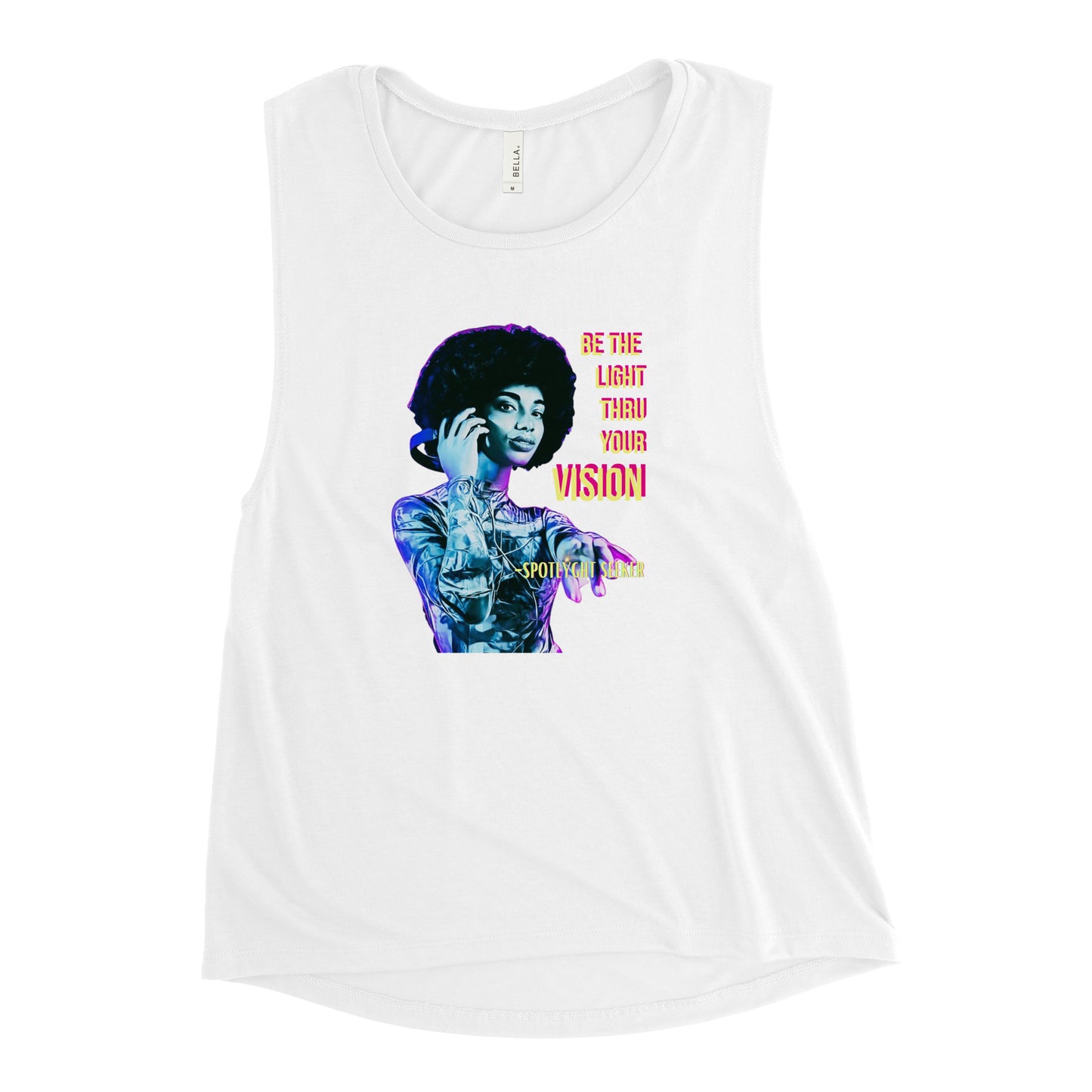 For the female artist - 'Be the Light' inspirational tank tops ✨🎨, designed to ignite creativity and illuminate your path.