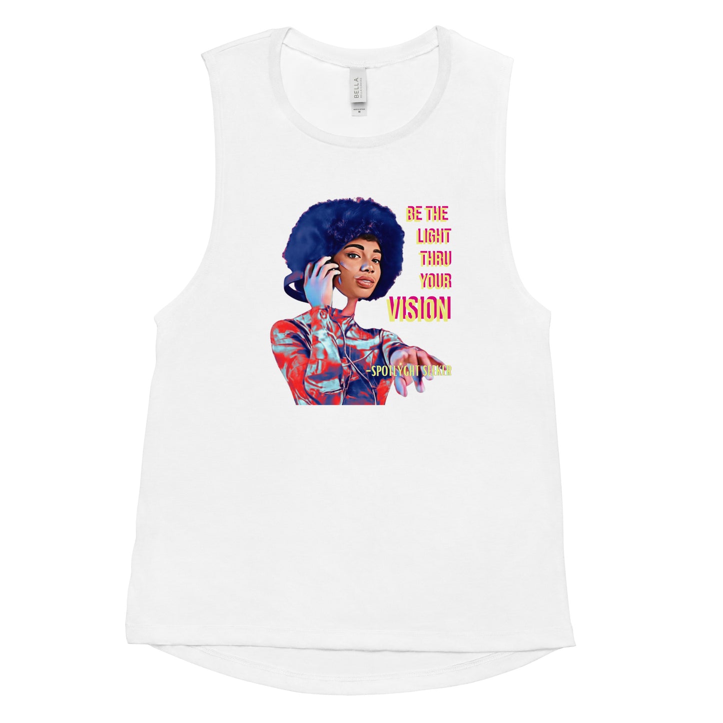 Be the Light Ladies’ Muscle Tank - Women Red